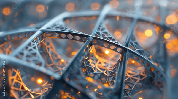 Fototapeta A 3D structure created using a 3D printer allows for precise and intricate designs, turning digital models into tangible objects.  