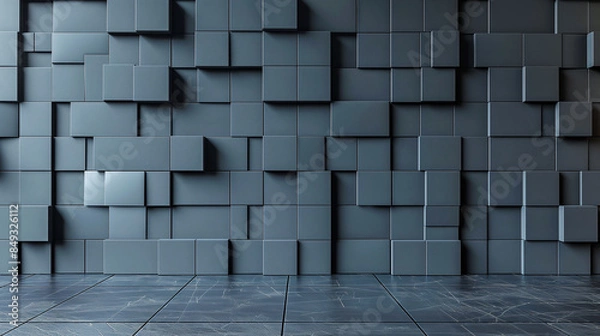 Fototapeta abstract geometric cubic wall design three dimensions