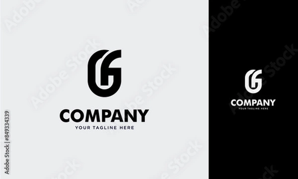 Fototapeta GF initial Letter Vector Logo Template