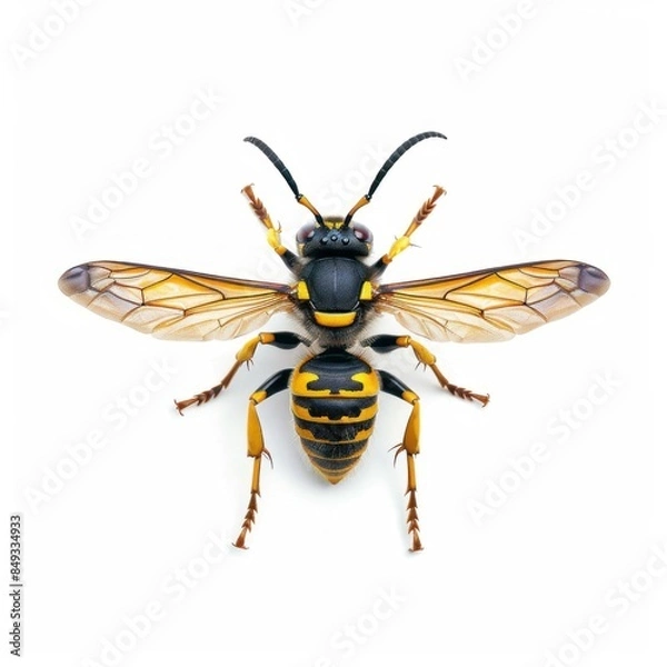 Fototapeta Hornet isolated on white background