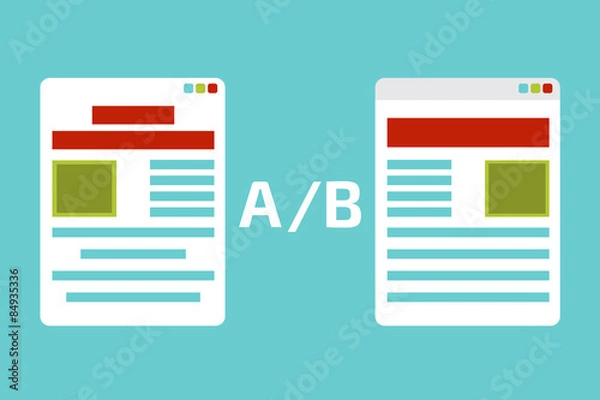 Obraz A-B comparison. Split testing. Concept  vector illustration
