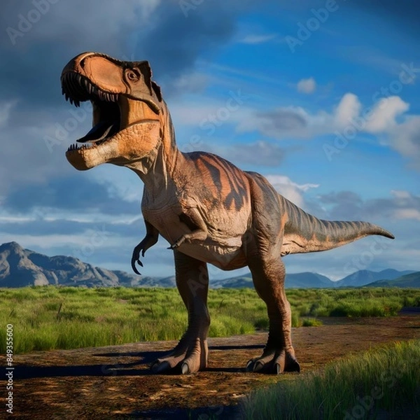Obraz T Rex dinosaur background image ai generator 