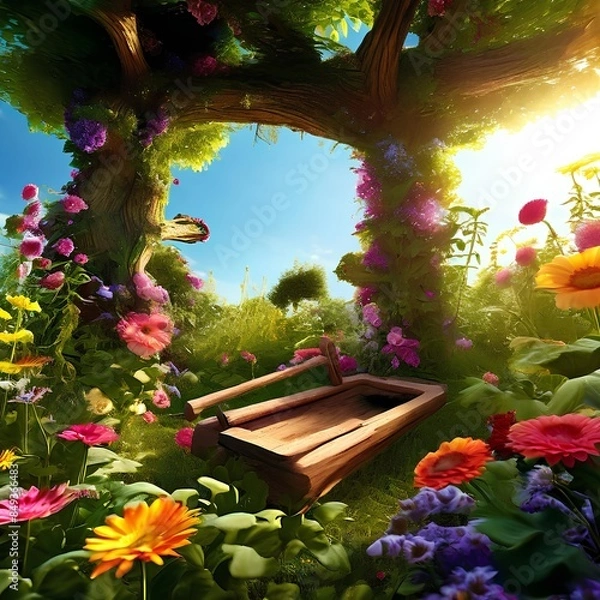 Obraz a beautiful garden