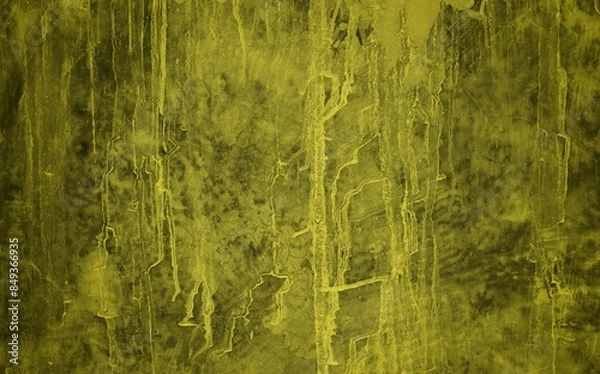 Fototapeta Abstract yellow cement wall texture background, blank yellow concrete wall pattern background, A yellow wall splashed with white paint, Clean and textured yellow wall