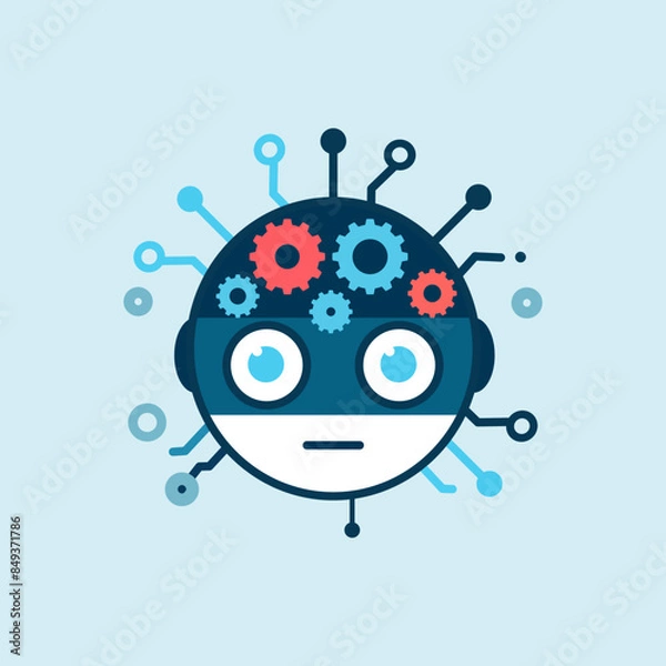 Obraz Brain icon isolated on white background