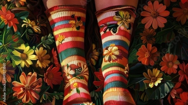 Obraz Girls with mismatched socks are lovely
