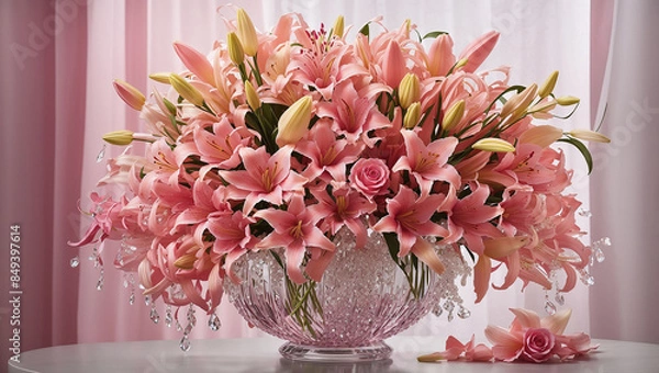 Obraz  pink and white flowers 