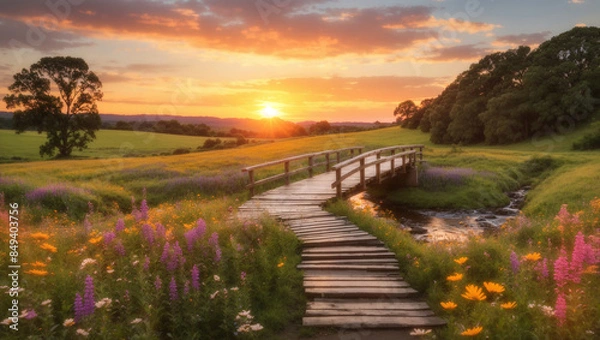 Obraz a mountain range covered in snow and clouds