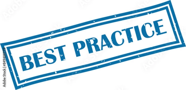 Obraz Best practice square grunge stamp, vector illustration