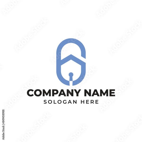 Obraz Home + Key Concept Business Logo Vector