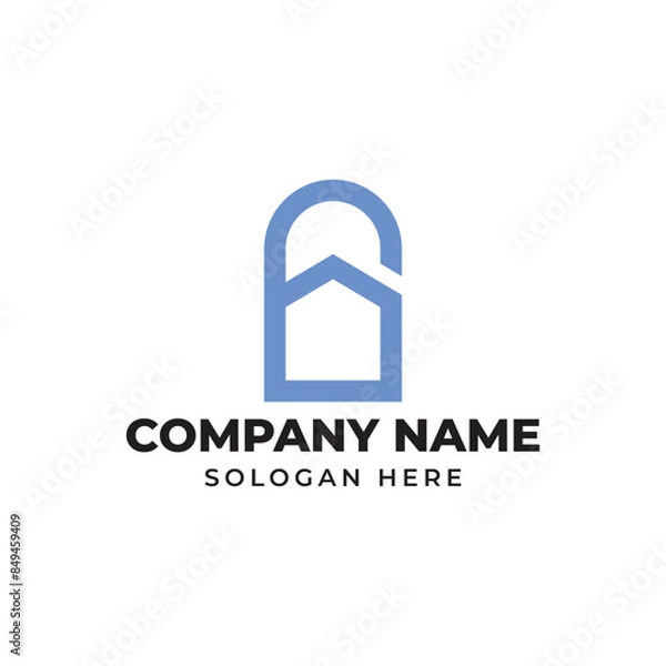 Obraz Home + Key Concept Business Logo Vector