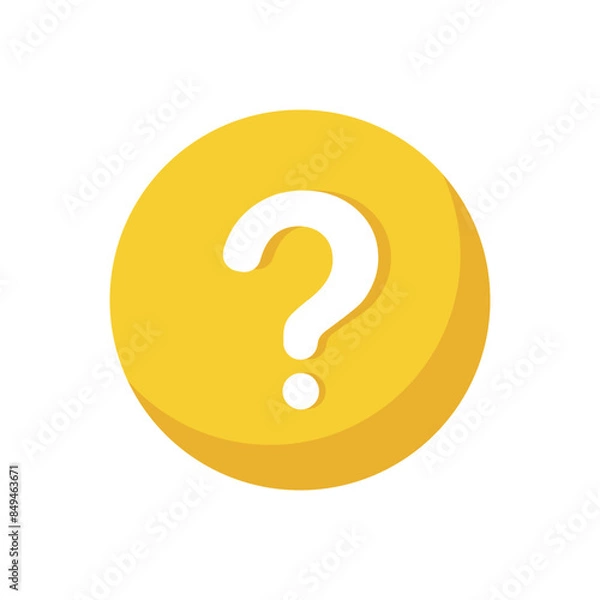 Obraz question mark icon yellow