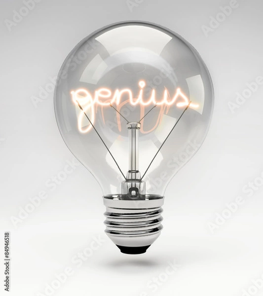 Obraz Conceptual Light Bulb (Set) - Genius