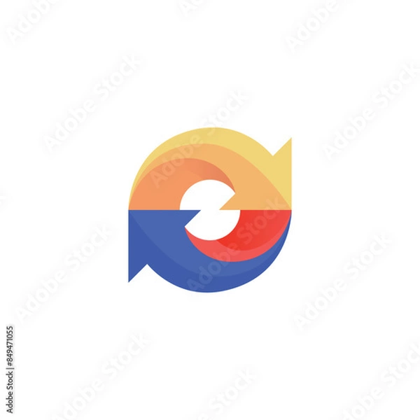 Obraz Upside Down Vector Template Upside Down Man Upside Down Colorful Icon