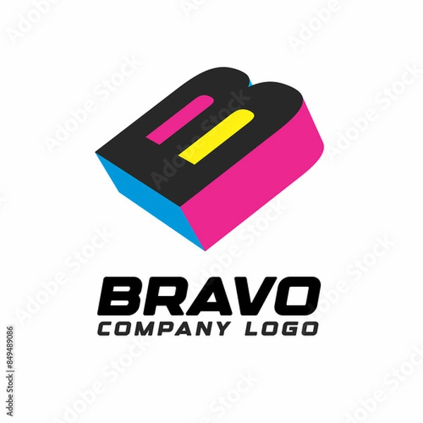 Fototapeta business logo design. letter b