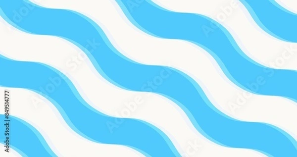 Fototapeta Waves cartoon abstract background