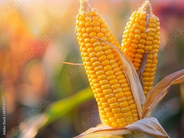 Fototapeta A cornfield, a corn
