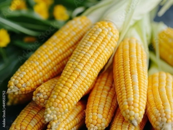 Fototapeta A cornfield, a corn
