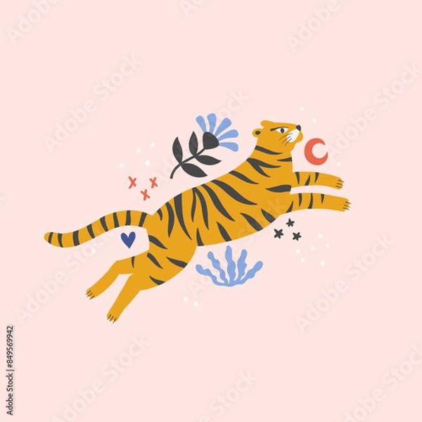 Obraz jumping tiger