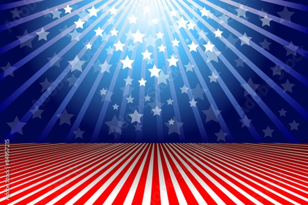 Obraz Patriotic Background. 
Elements are in separate layers and grouped. Very easy to edit, It contains EPS10 with large resolution JPG.