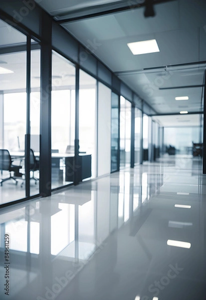 Obraz blurry modern glass office space background
