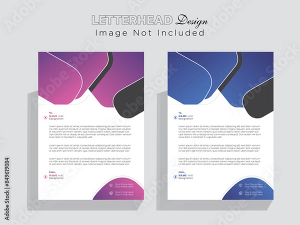 Fototapeta unique letterhead design and template 