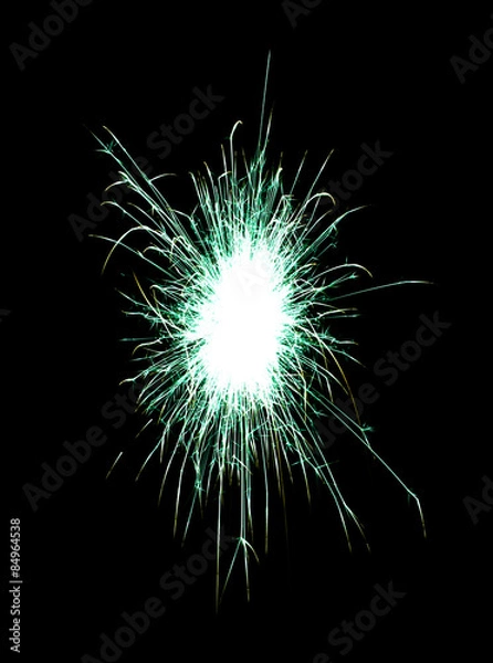 Obraz green fireworks