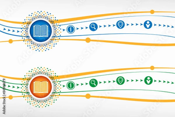 Obraz Book icon on background for banner, web, site, design, advertisi