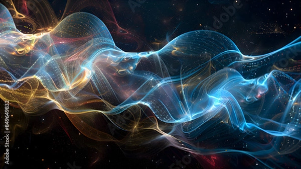 Fototapeta Wavy abstract background