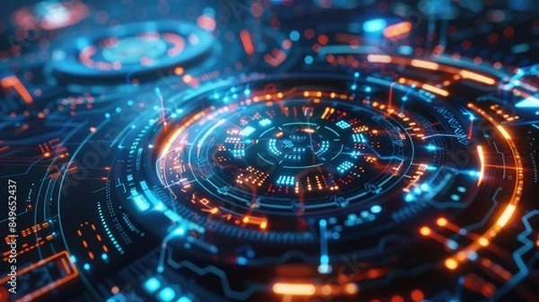 Fototapeta Futuristic Technology Background