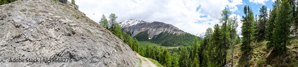 Obraz Aussicht im Müstair Tal in der Schweiz