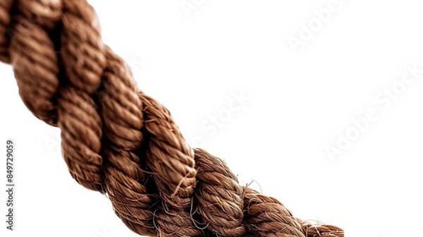 Fototapeta Rope isolated on a white background : Generative AI