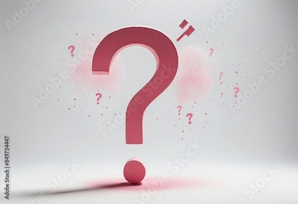 Fototapeta red question mark illustration