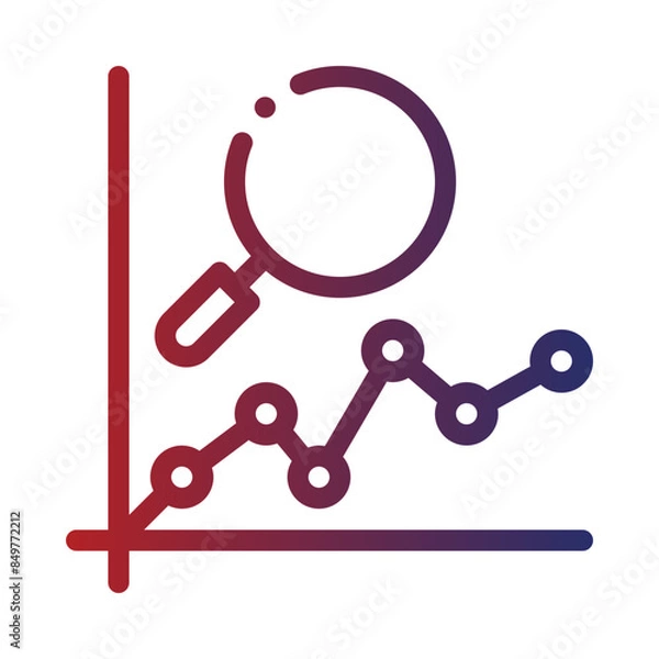 Fototapeta statistics gradient icon
