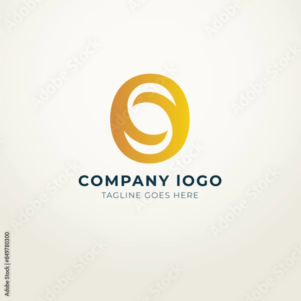 Obraz O logo flat design modern royal concept 