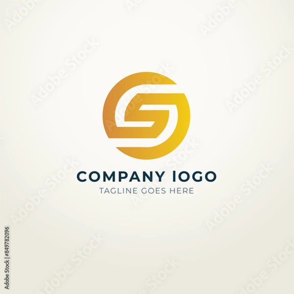 Obraz S logo flat design modern royal concept 