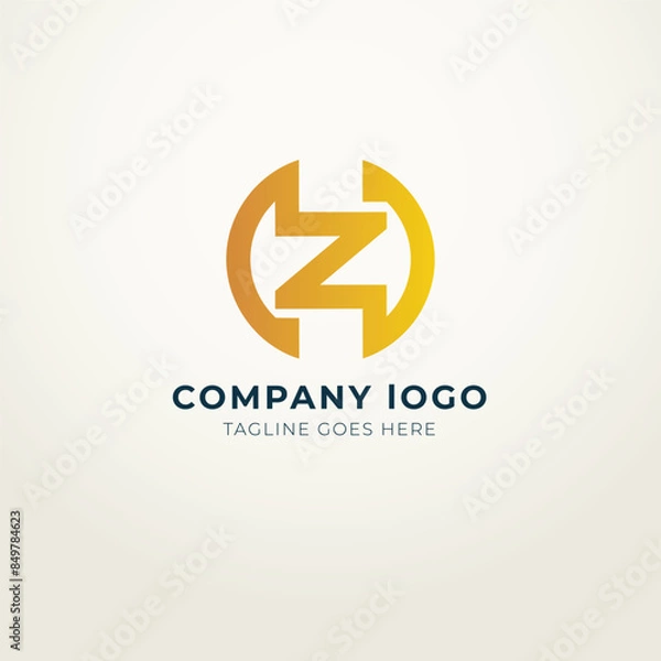 Obraz Z logo flat design modern royal concept 