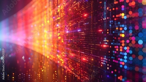 Fototapeta Detailed Digital Screen Displaying Dynamic Financial Data and Market Trends