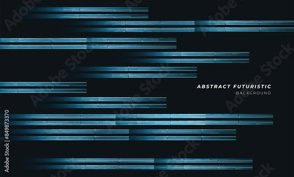 Obraz Digital Light Background creative of space design and futuristic geometric perspective design. Abstract futuristic and tech background, Abstract art wallpaper. Vector illustration.