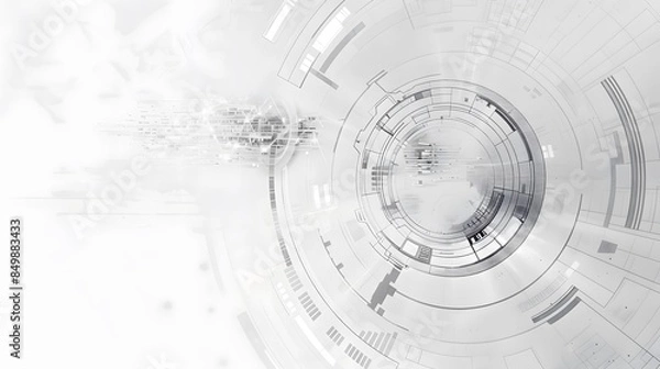 Fototapeta Gray abstract ring background