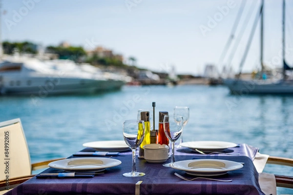 Obraz Restauracja na przystani