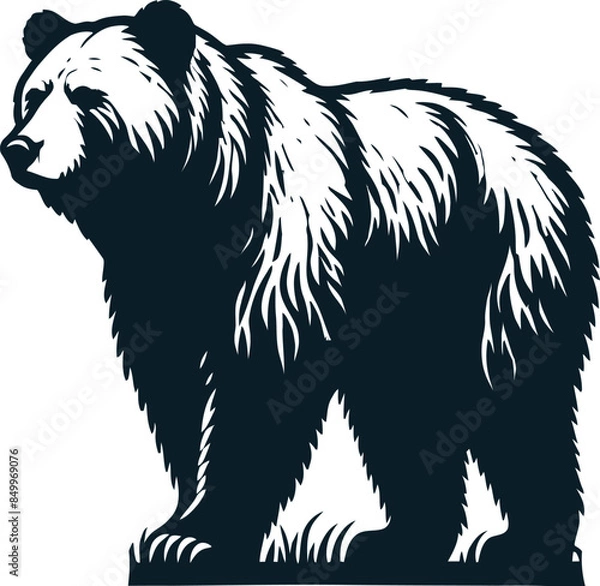 Fototapeta Bear silhouette vector