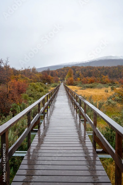 Obraz Ushuaia is described as the southernmost city in the world. Ushuaia is located in a wide bay on the southern coast of Isla Grande de Tierra del Fuego.