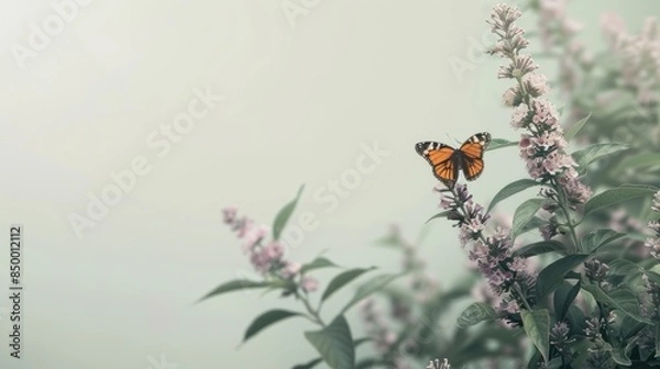 Fototapeta Butterfly Bush with copy space 