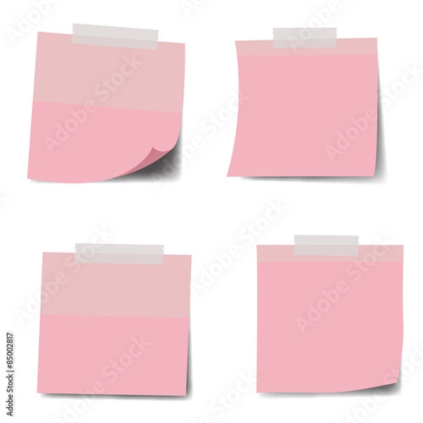 Obraz Set of different vector note papers