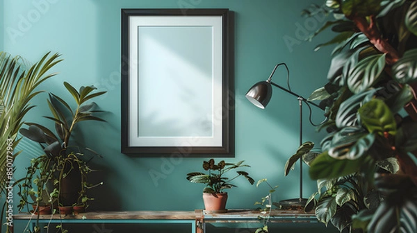 Fototapeta Empty picture frame with copy space for quotes products photos
