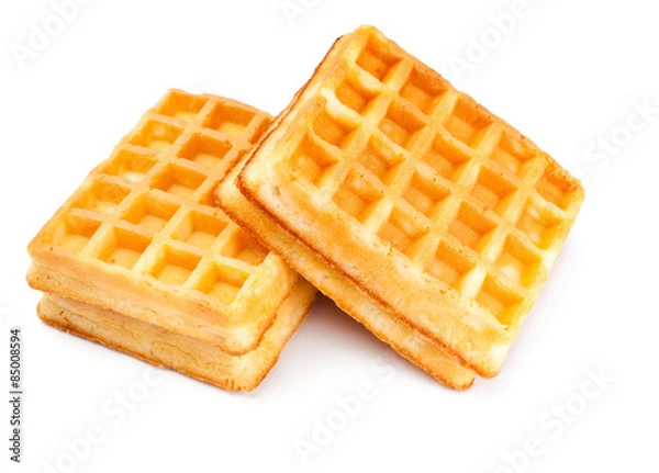 Fototapeta two soft waffles