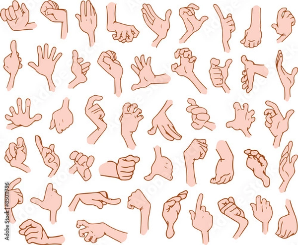 Obraz Cartoon Hands Pack 3