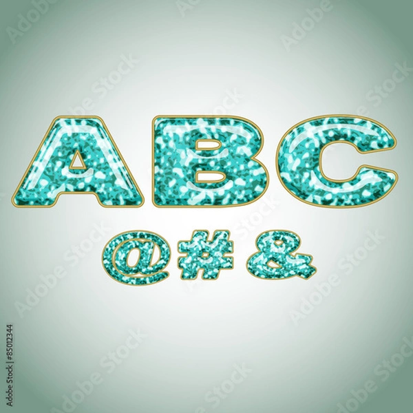 Obraz Symbols imitating precious shiny surface