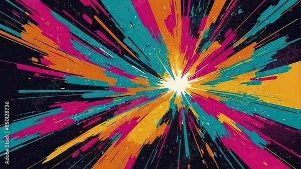 Obraz Abstract background in 80's style